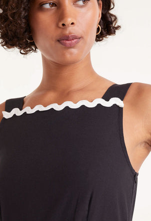 Compania Fantastica Black picunela midi dress