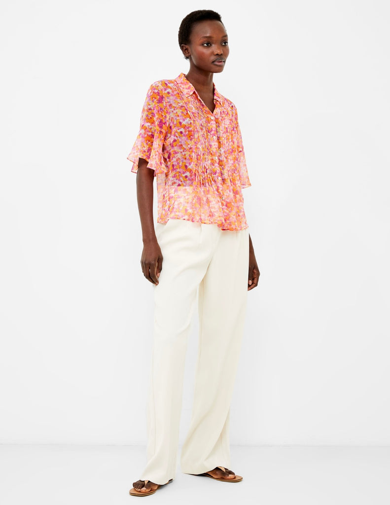 French Connection Cassie Hallie Pintuck Shirt