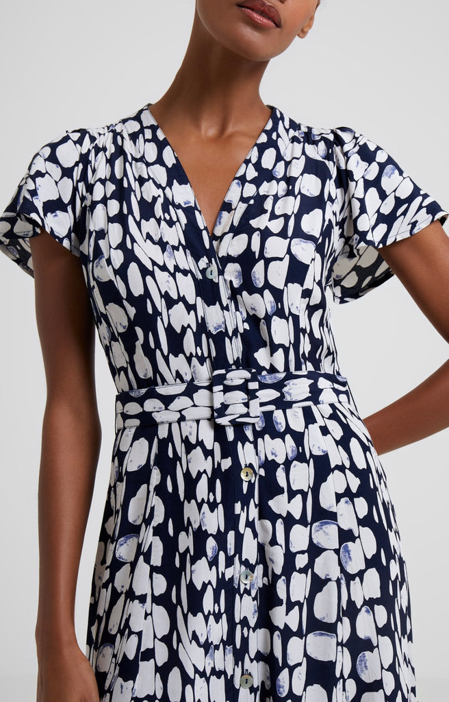 French Connection Islanna Crepe SS Midi Dress