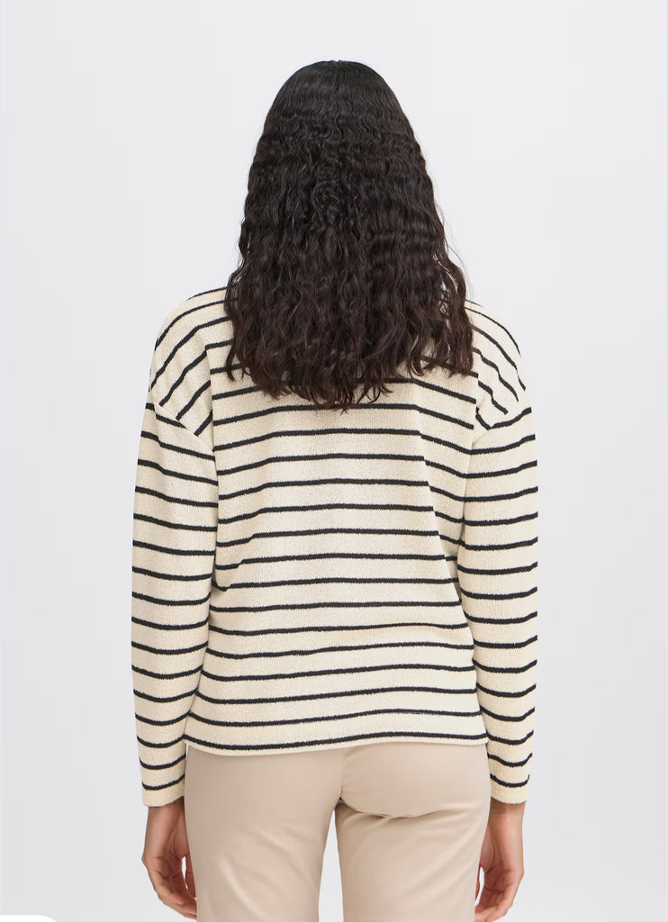 BYoung Sif Stripe Pullover- Birch Mix