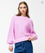 French Connection Lily Mozart Long Sleeve Cable Jumper -Bubblegum Pink