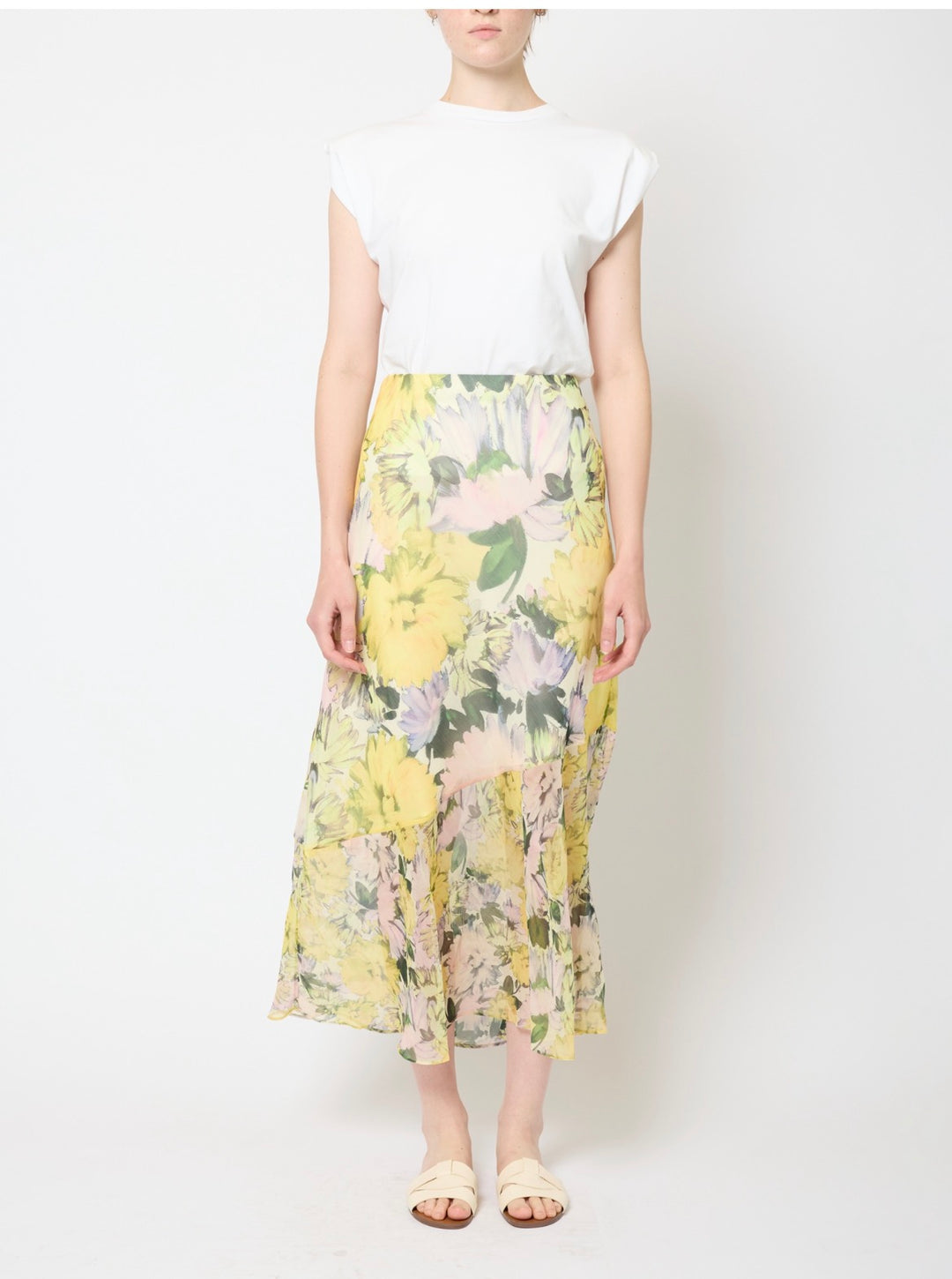 French Connection Carla Emina Floral Chiffon Skirt