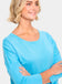 Saint tropez Mila Round Neck pullover- Ethereal blue