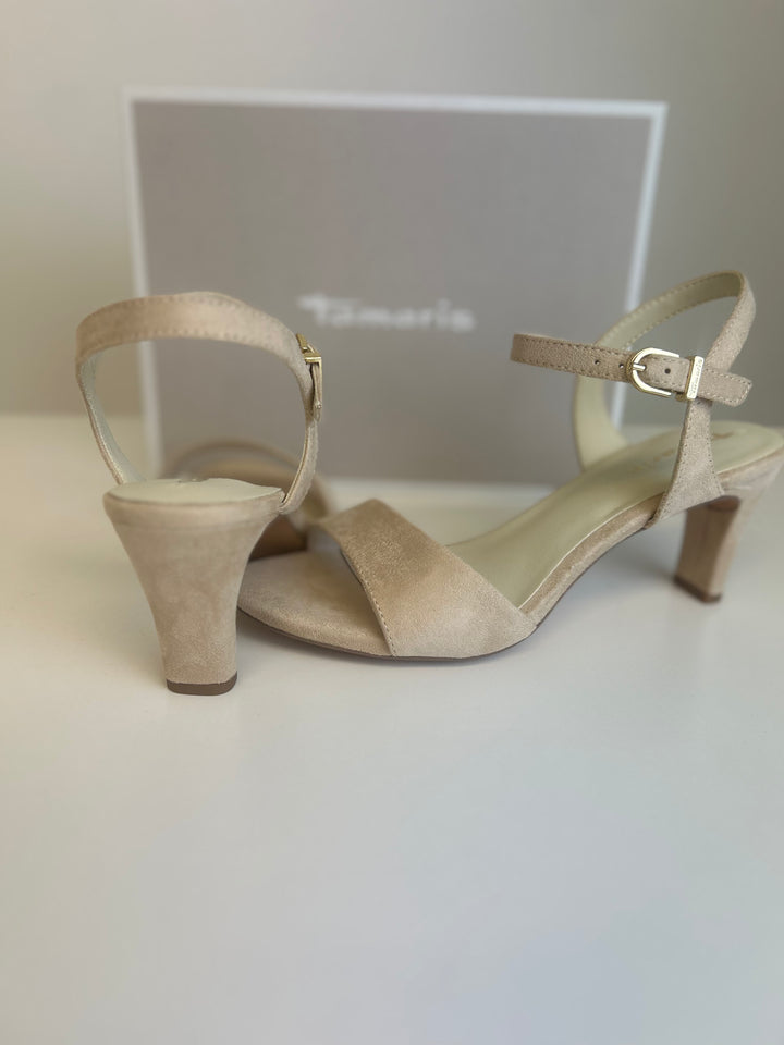 Tamaris Heeled Sandal- Beige