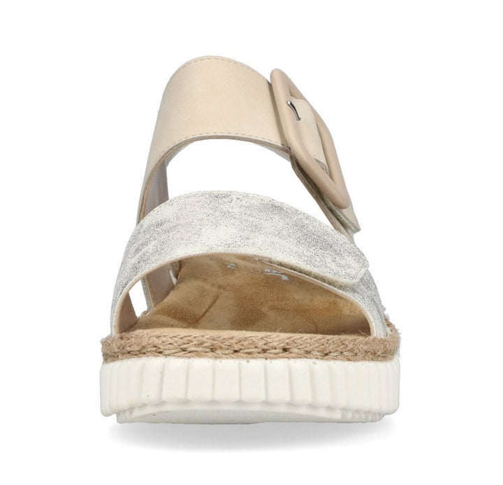 Rieker 69260-60 ladies Hook & Loop sandal- beige