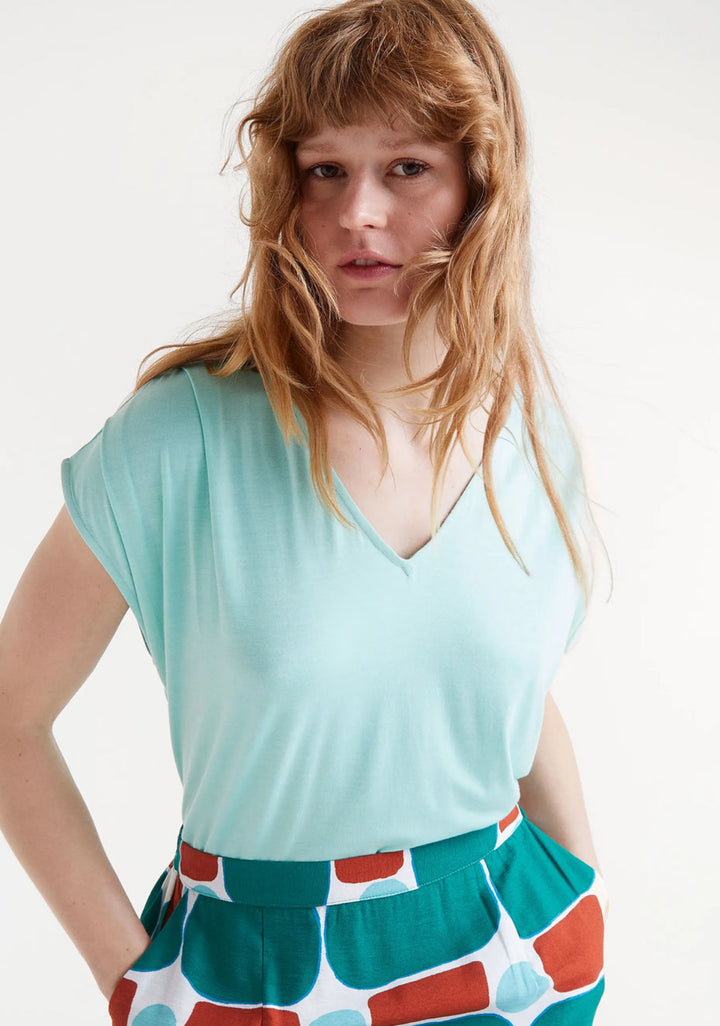 Compania Fantastica Jersey Top- Blue