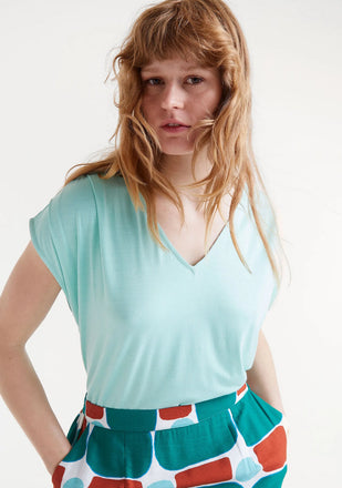 Compania Fantastica Jersey Top- Blue