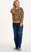 Sugarhill Brighton Solana Knitted Bomber- Tan/Black Leopard