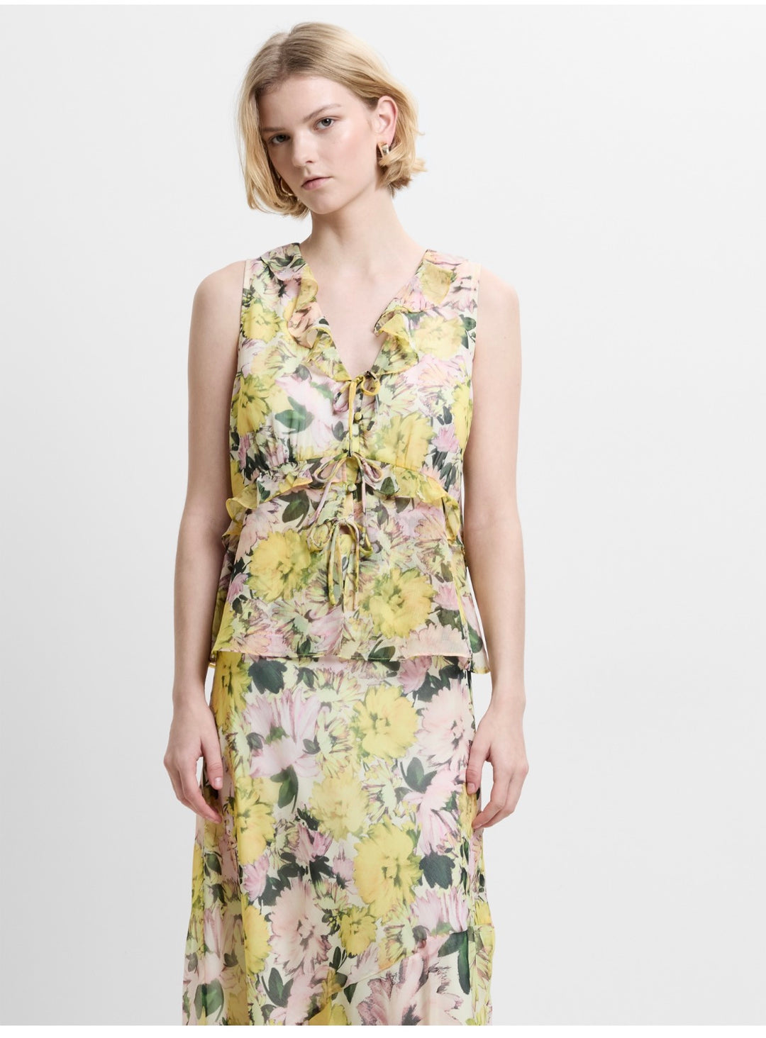 French Connection Carla printed floral Sleeveless Top
