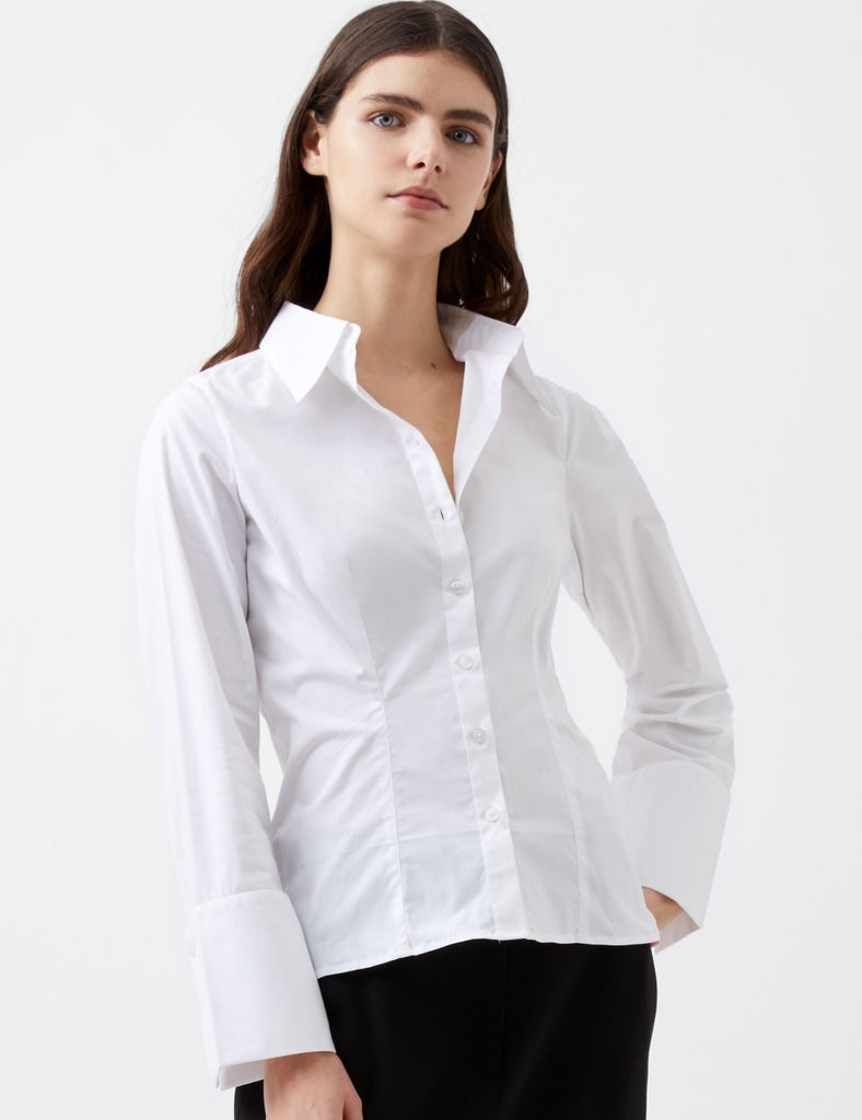 French Connection Isabelle Poplin Classic White Shirt