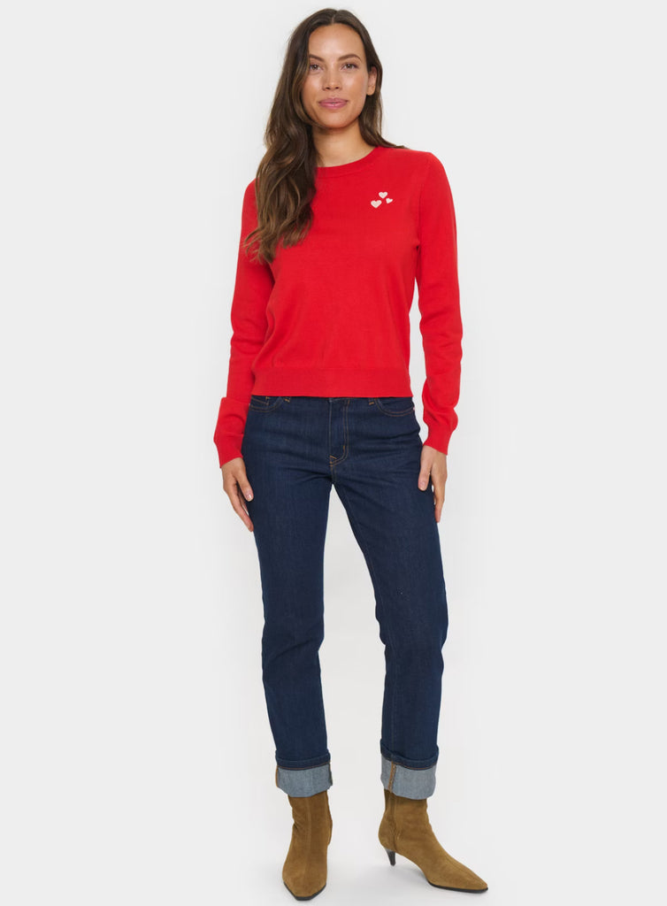 Saint Tropez Valentina Pullover- Flame Scarlet