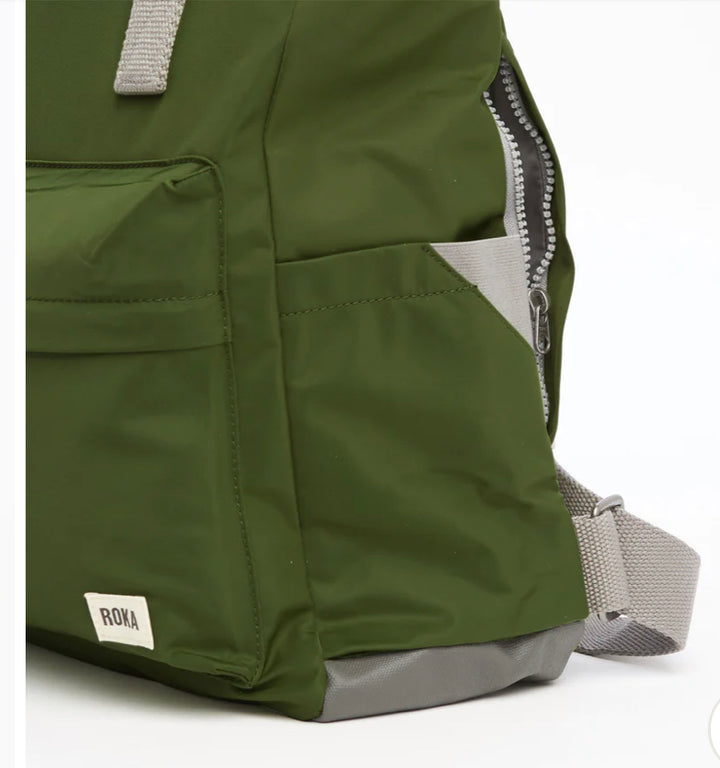 Roka Canfield Medium Backpack- avocado recycled nylon