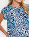 Saint Tropez BlancaSZ Blouse - Baby's Breath Blue Animal