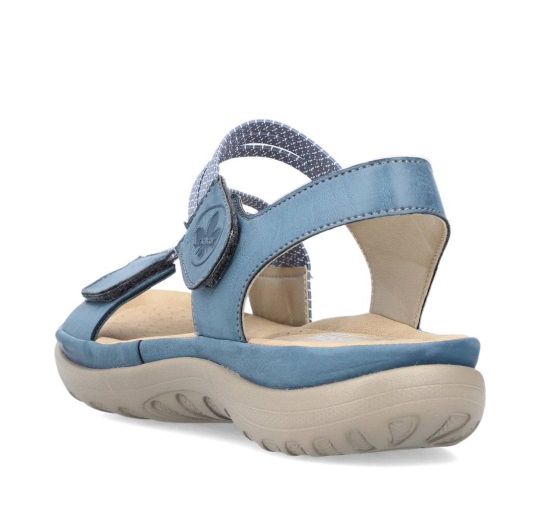 Rieker Strappy Walking Sandals - Blue