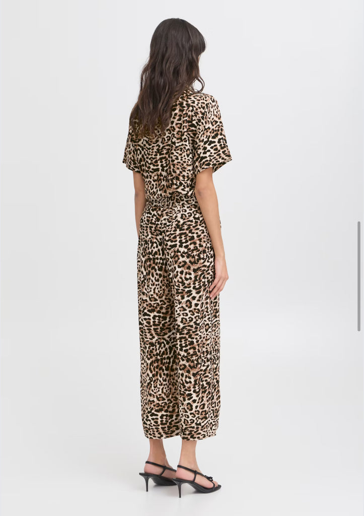 BYoung Mmjoella Crop Pants- Leopard Print