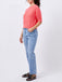 French Connection Short Sleeve High Neck Top -Raspberry