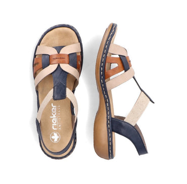 Rieker Elasticated Strappy Sandals - Multi