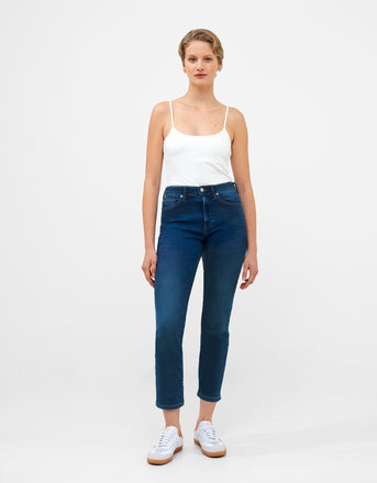 French Connection Stretch Cigarette Ankle Denim -Mid Wash