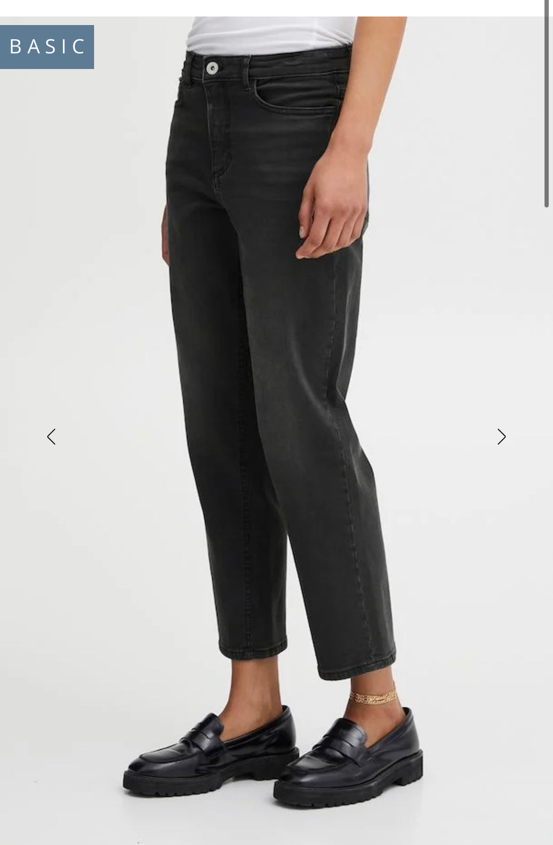 Ichi Twiggy Raven Jeans- Washed Grey