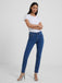 French Connection Soft Stretch Skinny High Rise Jeans -Mid Wash