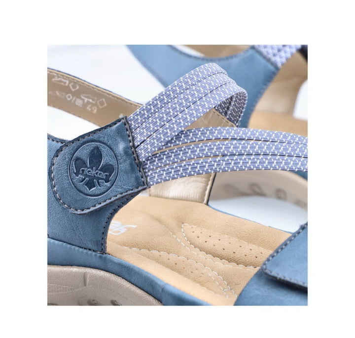 Rieker Strappy Walking Sandals - Blue