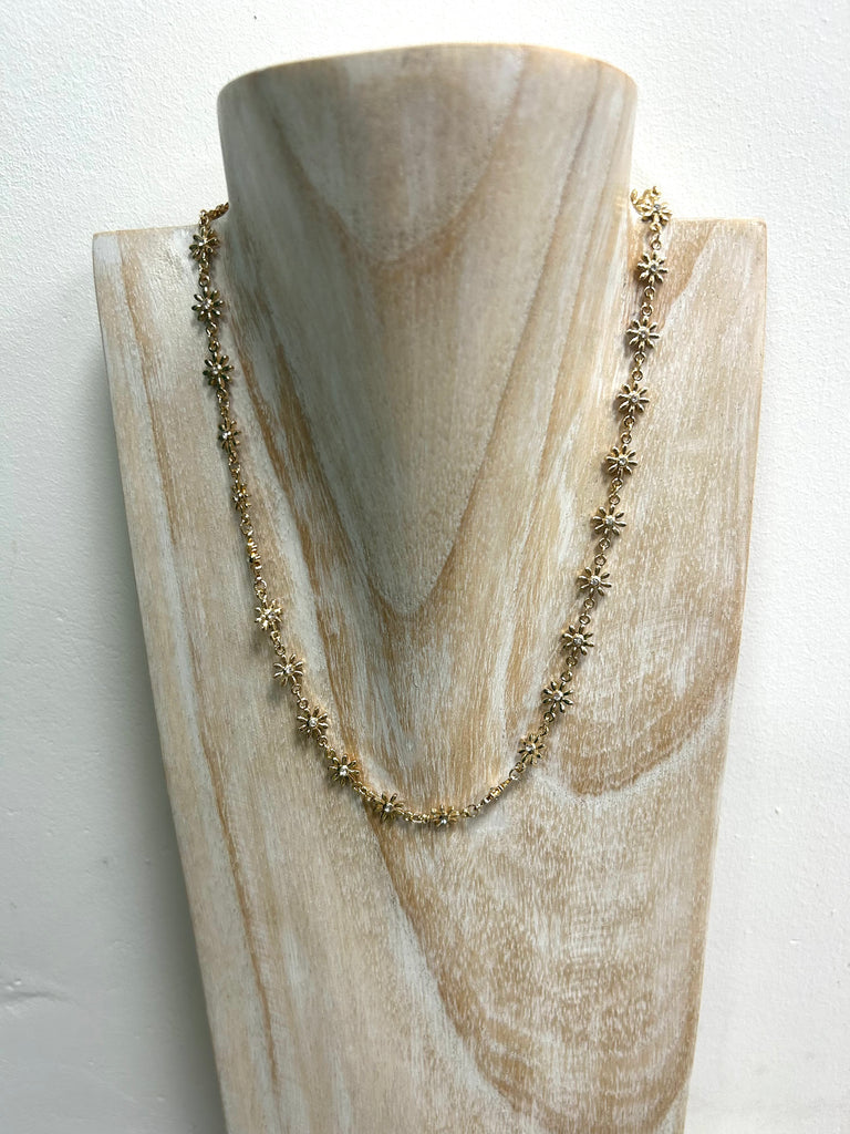 Envy Flower necklace- gold