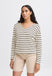 BYoung Sif Stripe Pullover- Birch Mix