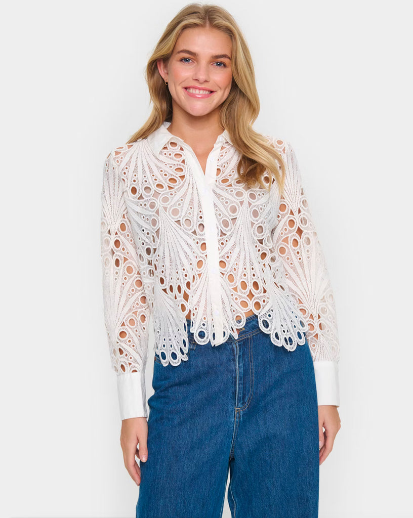 Saint Tropez Jilianna Shirt- Bright White