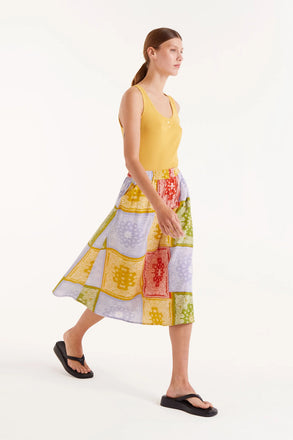 Compania Fantastica	Pastel Print Midi Skirt