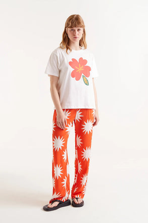 Compania Fantastica White Floral Print T Shirt