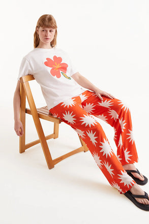 Compania Fantastica White Floral Print T Shirt