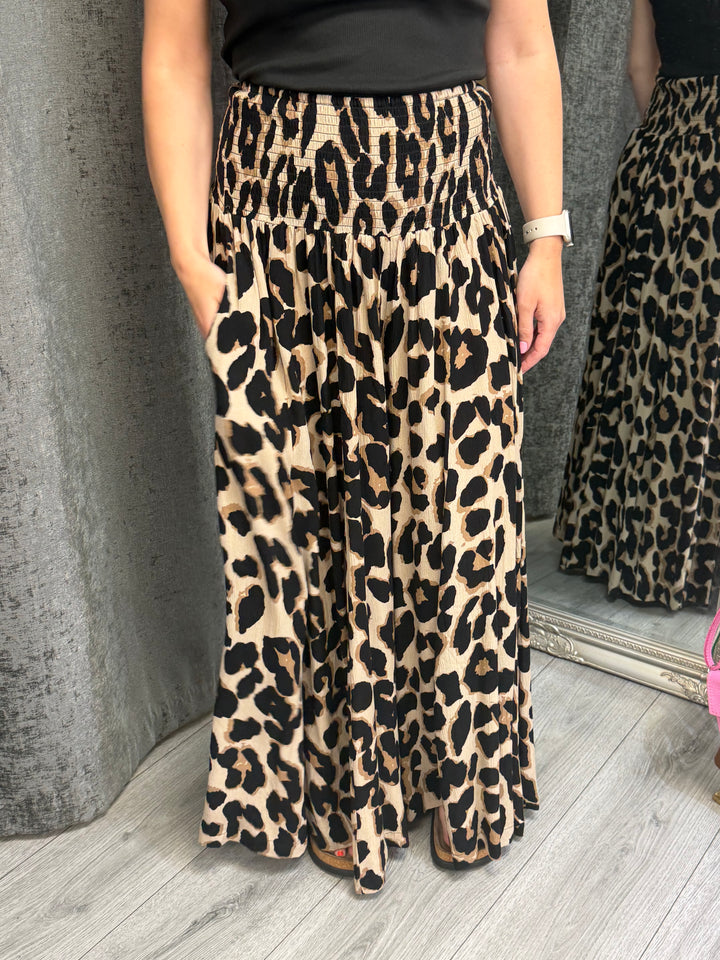 Stella Leopard Print Palazzo Trousers