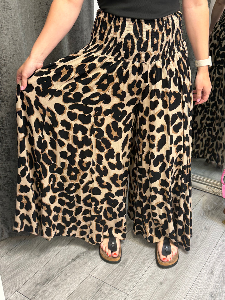 Stella Leopard Print Palazzo Trousers
