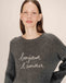 Grace & Mila Bonjour Grey Embroidered Sweater