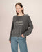 Grace & Mila Bonjour Grey Embroidered Sweater