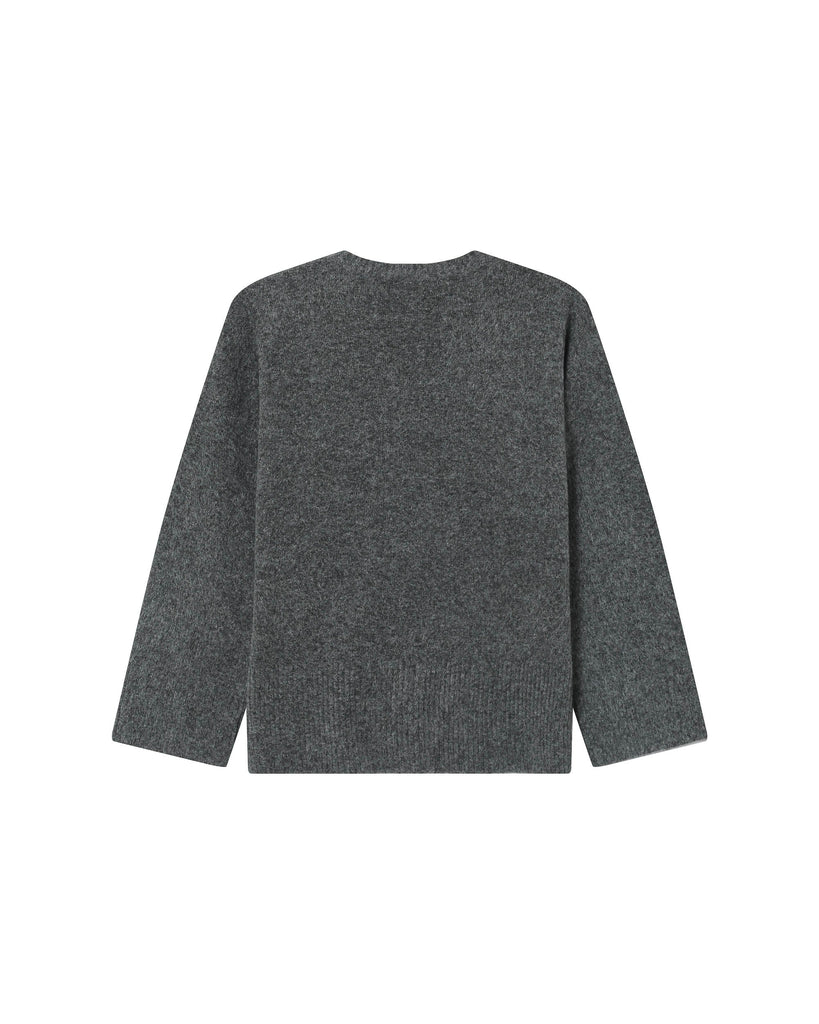 Grace & Mila Bonjour Grey Embroidered Sweater