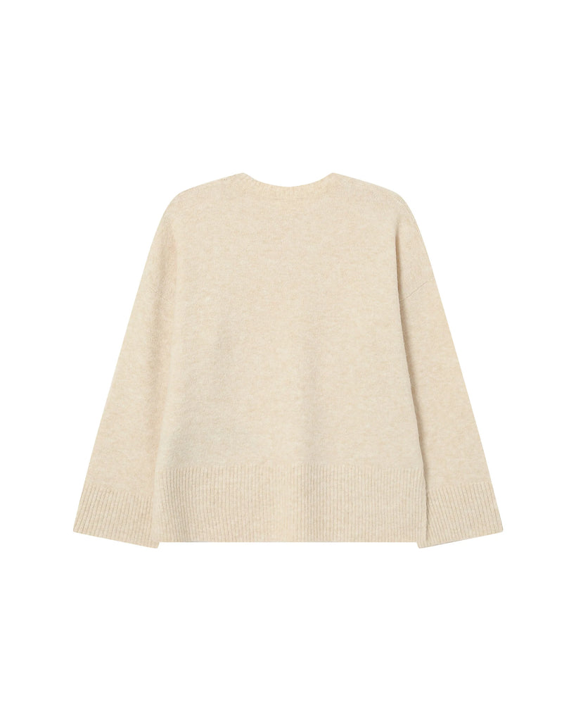 Grace & Mila Cream Amore Embroidered Sweater