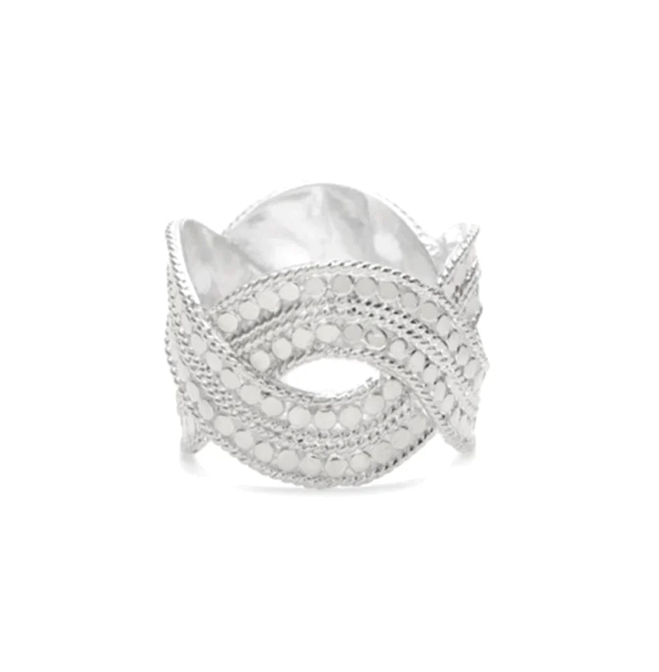 Anna Beck Woven Band Ring Silver
