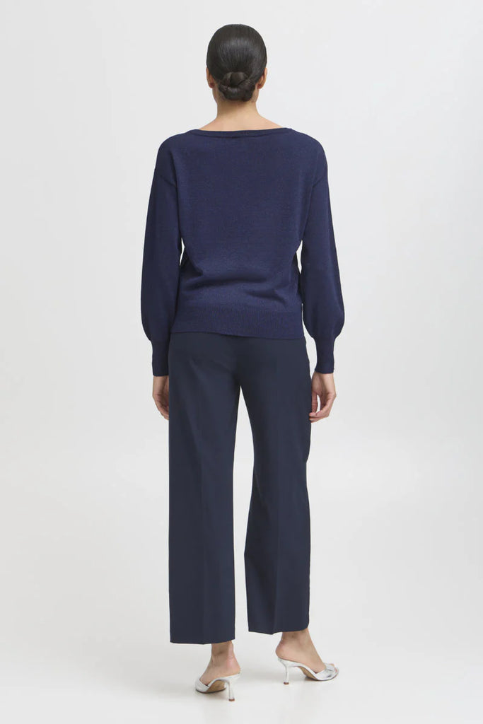 B.Young Mobbe Boatneck Jumper- Evening Blue