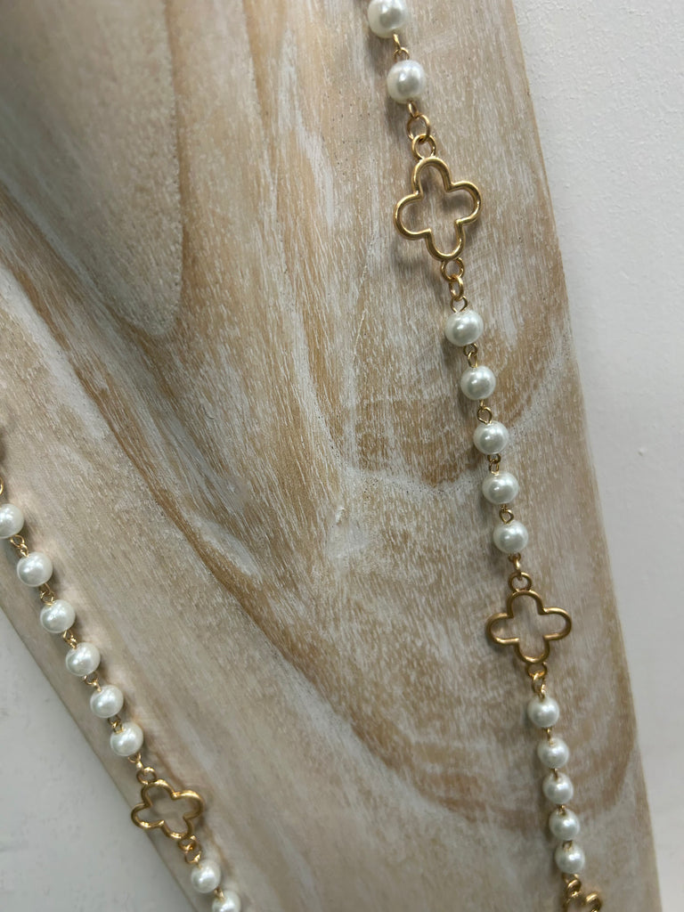 Envy necklace- faux Pearl & gold