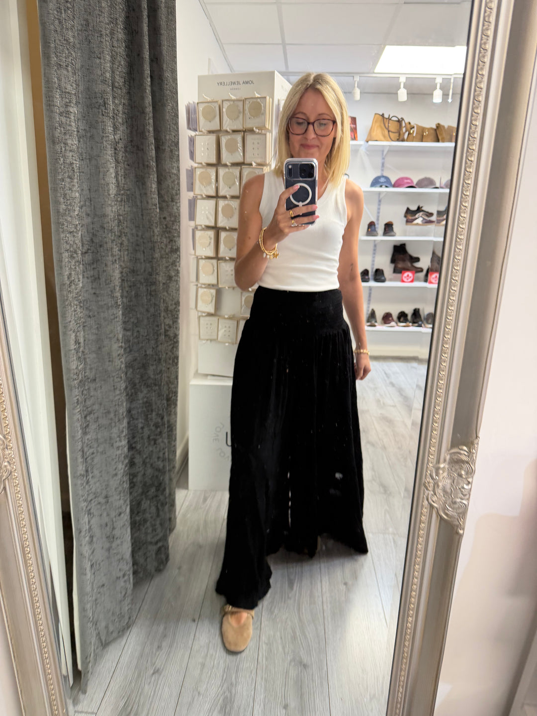 Stella Palazzo Trousers -Black