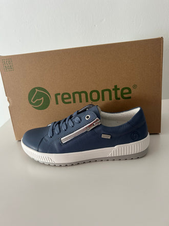 Remonte Blue Zip Shoes for Women- D0700-16