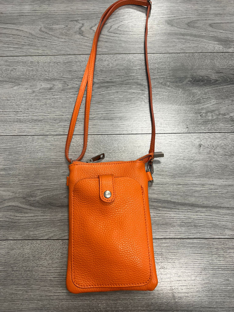 Italian large zip top phone bag