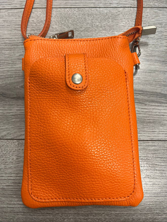 Italian large zip top phone bag