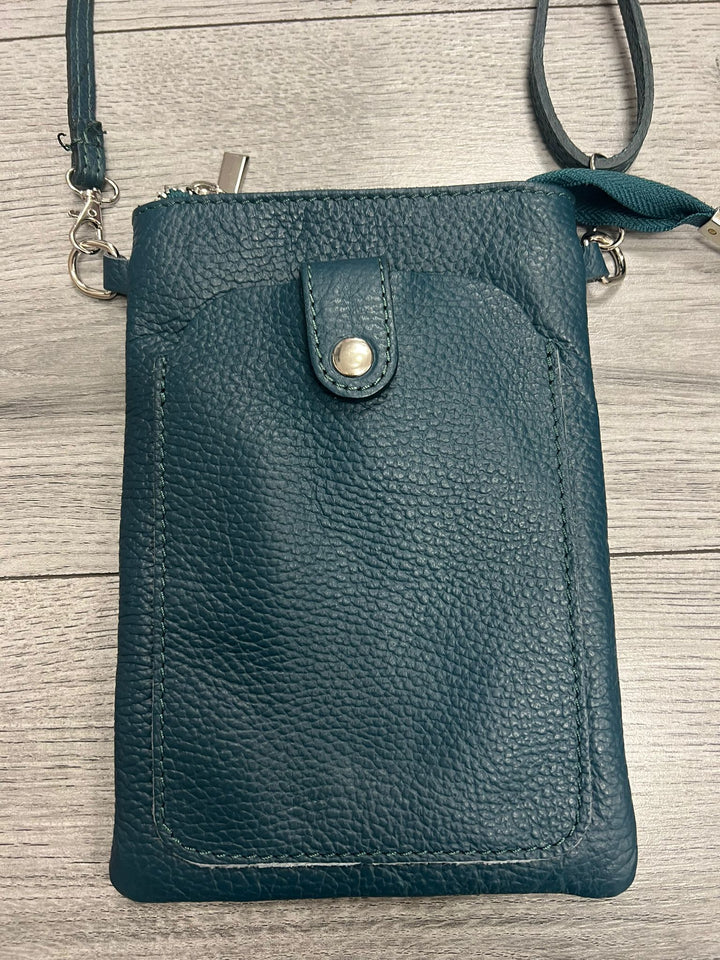 Italian large zip top phone bag