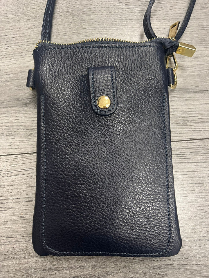 Italian large zip top phone bag