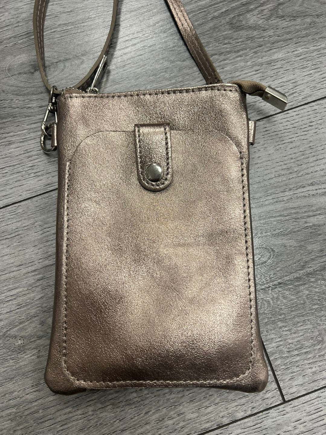 Italian large zip top phone bag