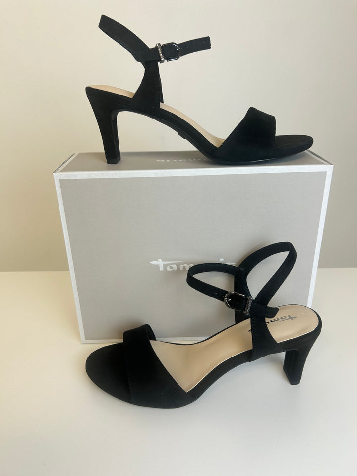 Tamaris Heeled Sandal- Black