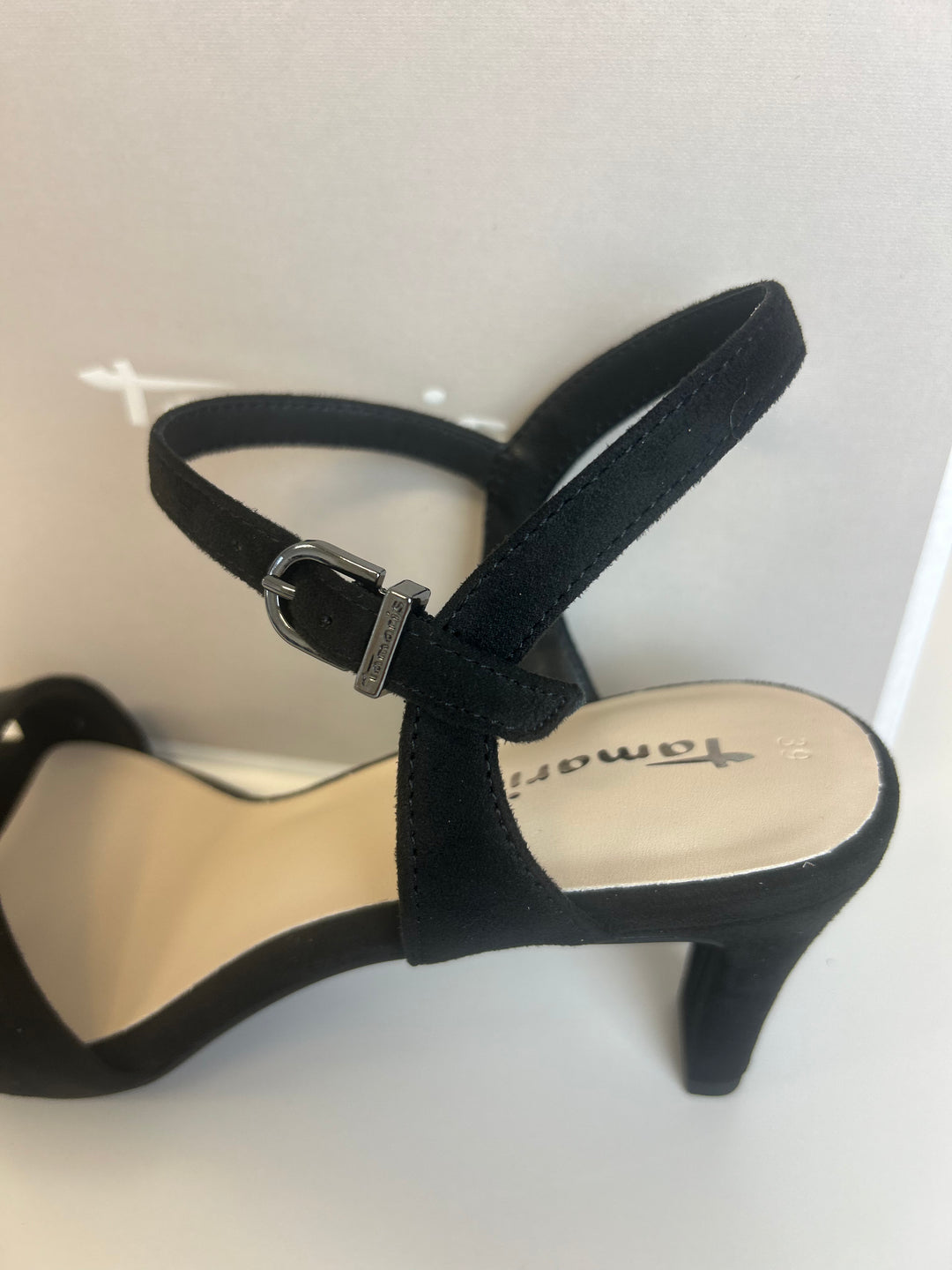 Tamaris Heeled Sandal- Black