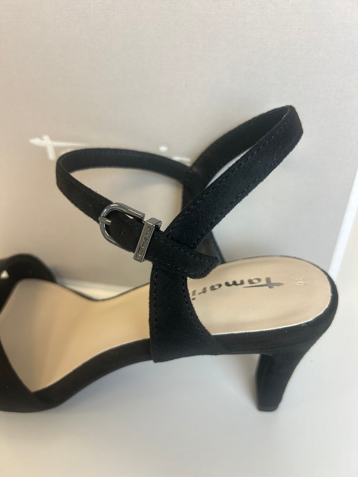 Tamaris Heeled Sandal- Black